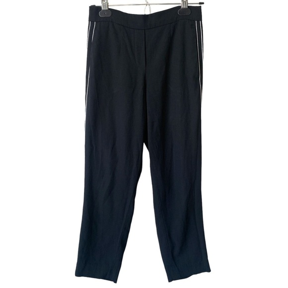 Aritzia Babaton Conan Pant Cropped Dress Pant Black White Stripe Women's Size 0 - Picture 3 of 12